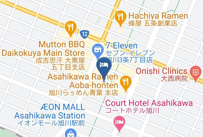 Asahikawa City - Asahikawa Sun Hotel Maps