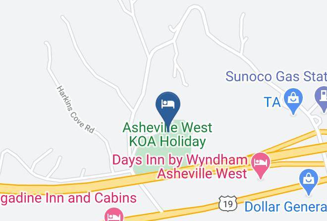 Buncombe - Asheville West Koa Holiday Maps