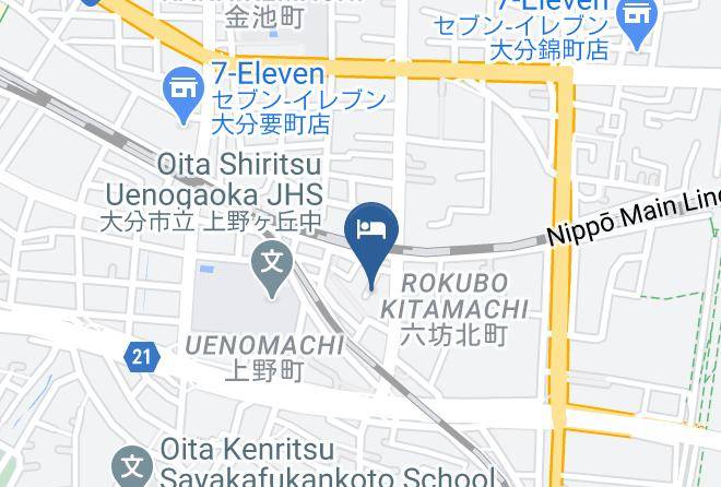 Oita City - Ashikari Hotel Maps