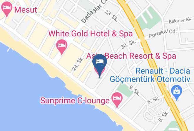 Alanya - Asia Beach Resort & Spa Hotel Maps
