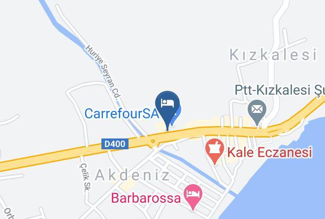 Asmin Otel Kizkalesi Map