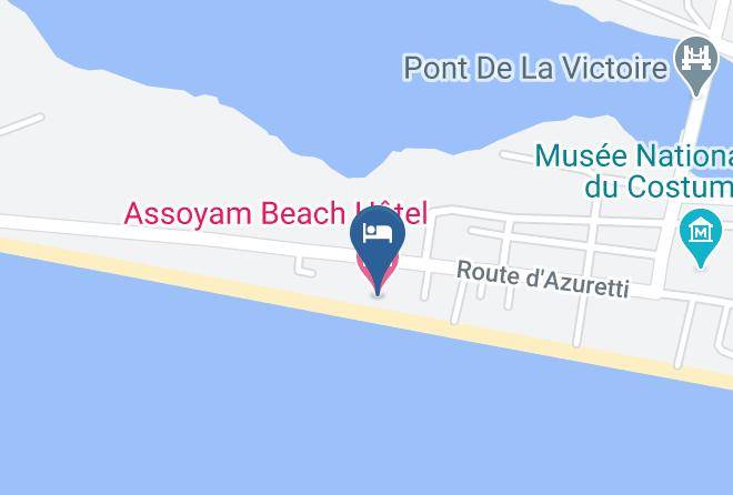 Grand Bassam - Assoyam Beach Hotel Maps
