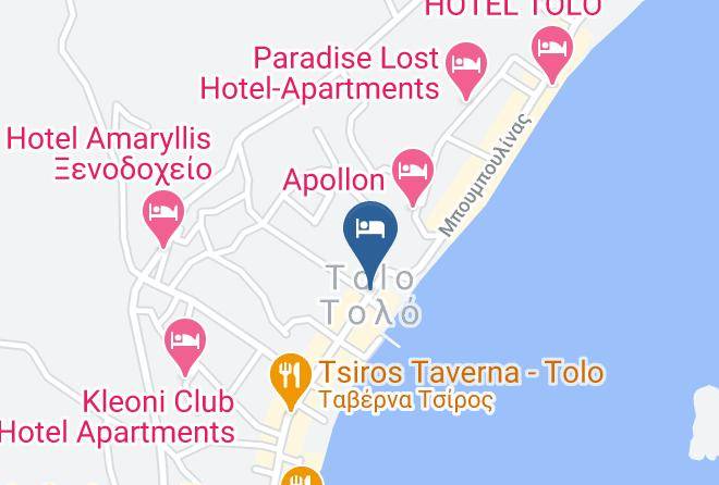 Asteria Hotel Tolo Map