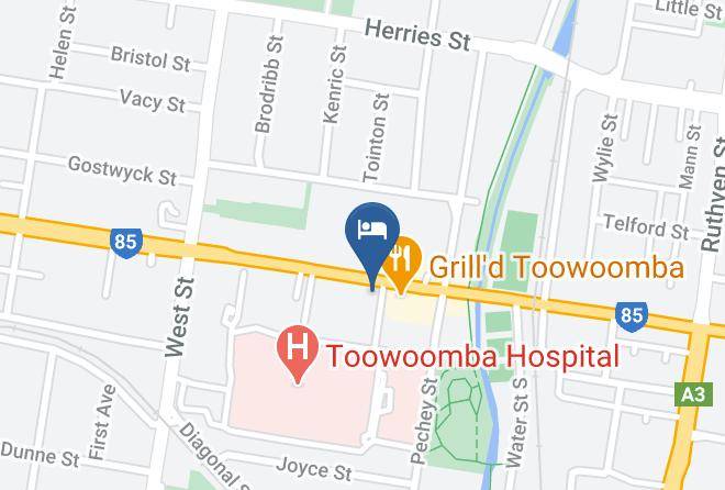 Toowoomba - Asters On James Motor Inn Maps