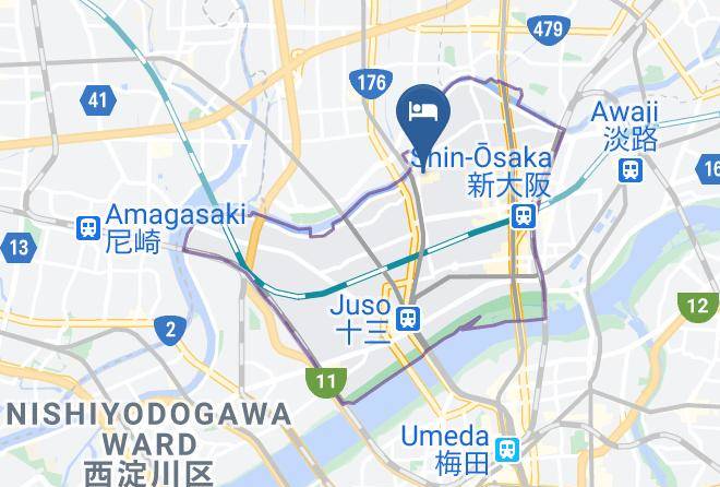 Osaka City Yodogawa Ward - Astil Hotel Shin Osaka Maps