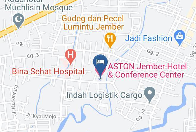 Jember Regency - Aston Jember Hotel & Conference Center Maps