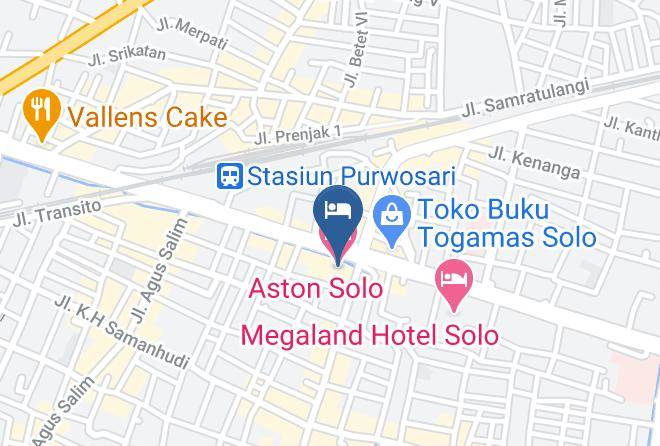 Surakarta - Aston Solo Hotel Maps