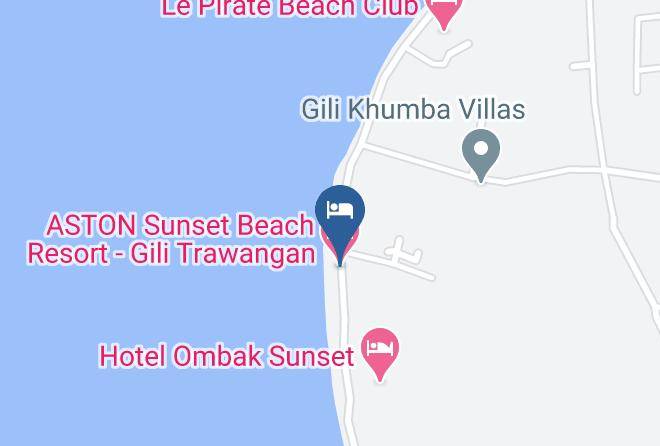 North Lombok Regency - Aston Sunset Beach Resort Gili Trawangan Maps