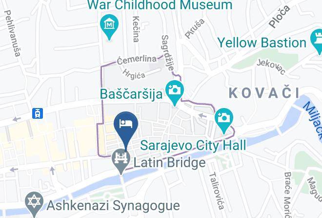 Sarajevo - Astra Garni Hotel Maps
