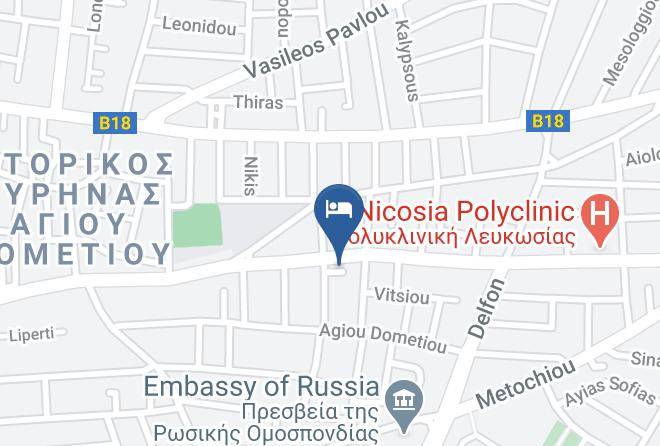 Asty Hotel Nicosia Map
