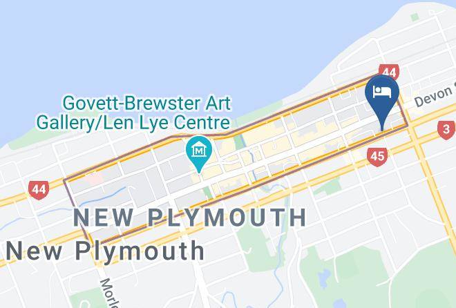 New Plymouth - Asure Abode On Courtenay Motor Inn Maps