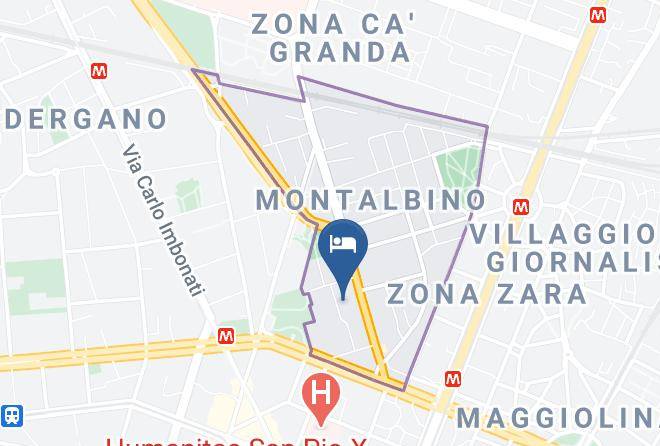 Milan - Unaway Hotel & Residence Contessa Jolanda Milano Maps