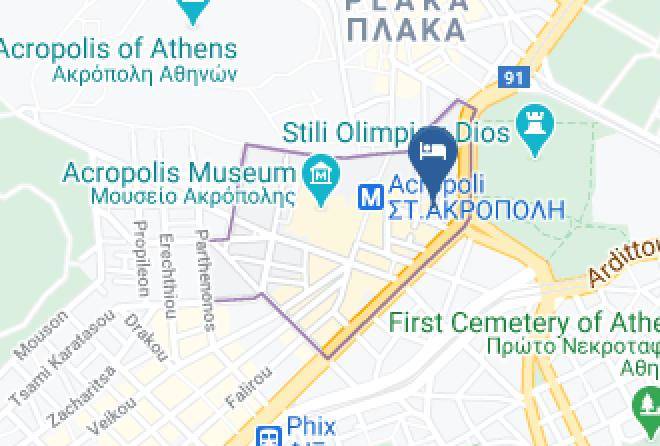 Central Athens - Athenaeum Acropolis Residence By Elite Signature Collection Maps