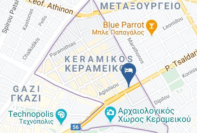 Central Athens - Athenaeum Eridanus Luxury Hotel Maps
