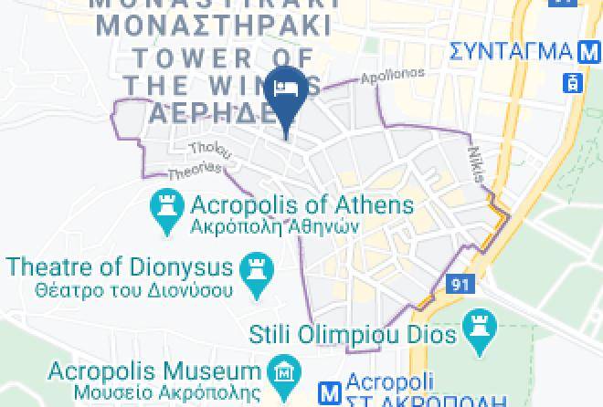Central Athens - Athenian Niche In Plaka Maps