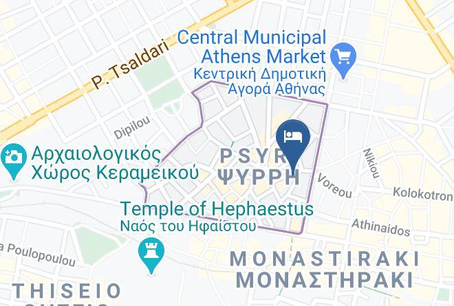 Central Athens - Athens Hub Hostel Maps