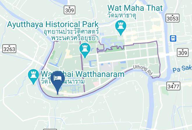 Amphoe Phra Nakhon Si Ayutthaya - Athithara Homestay Maps