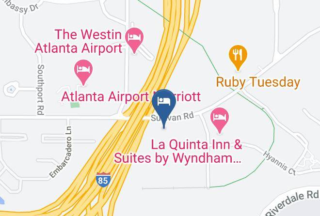 Courtyard By Marriott Atlanta Airport South Sullivan Road Map