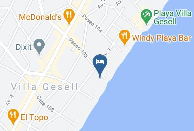 Villa Gesell - Atlantico Hotel Maps