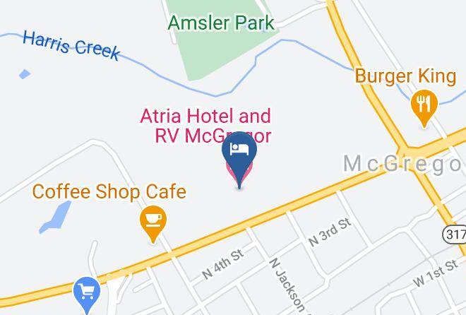 Atria Hotel And Rv Mcgregor Map