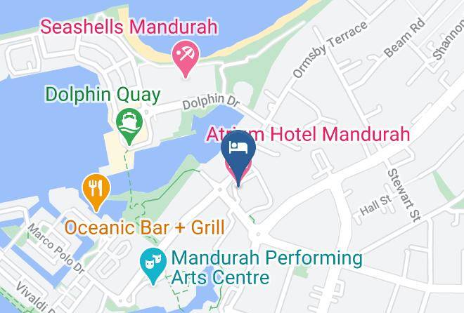 Atrium Hotel Mandurah Map