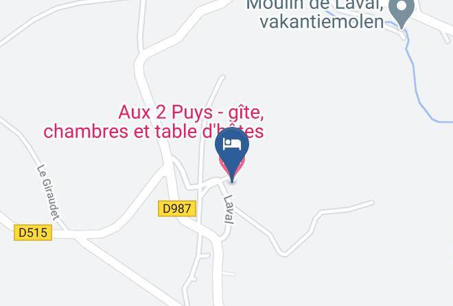 Puy De Dome - Aux 2 Puys Gite Chambres Et Table D'hotes Maps