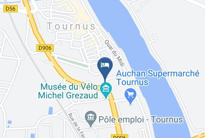 Saone Et Loire - Aux Terrasses Hotel Restaurant Tournus Maps