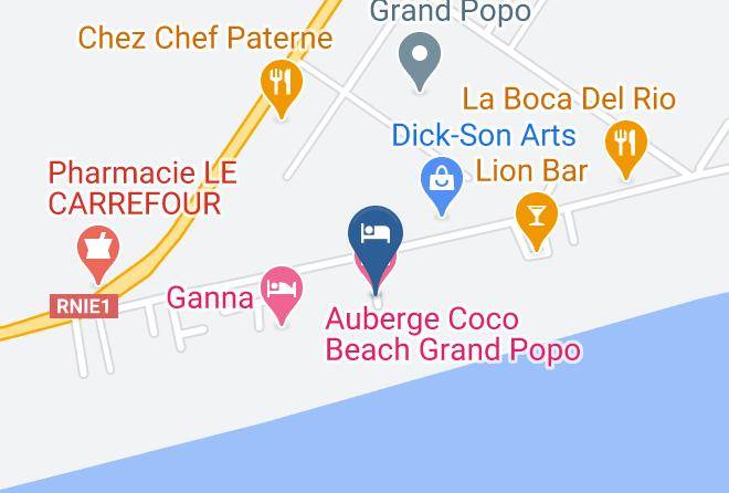 Grand Popo - Auberge Coco Beach Grand Popo Maps