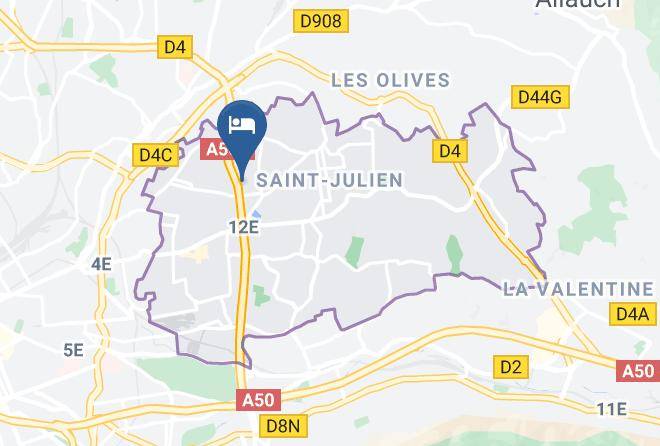 Bouches Du Rhone - Auberge De Jeunesse Hi Marseille Bois Luzy Maps