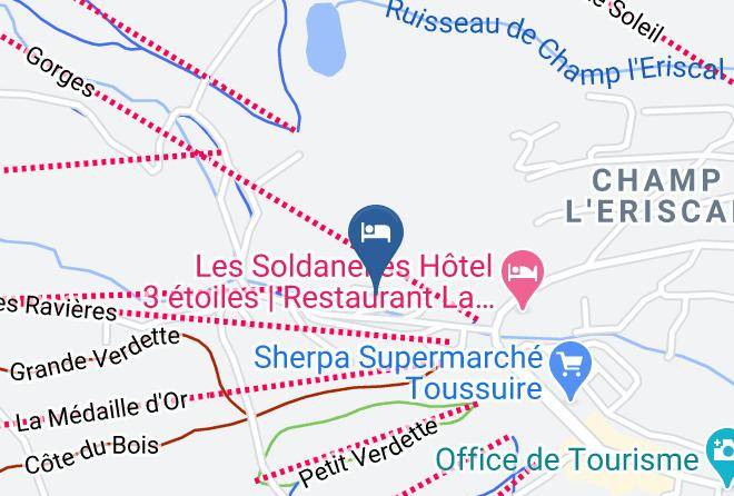 Savoie - Auberge De Jeunesse La Toussuire Maps