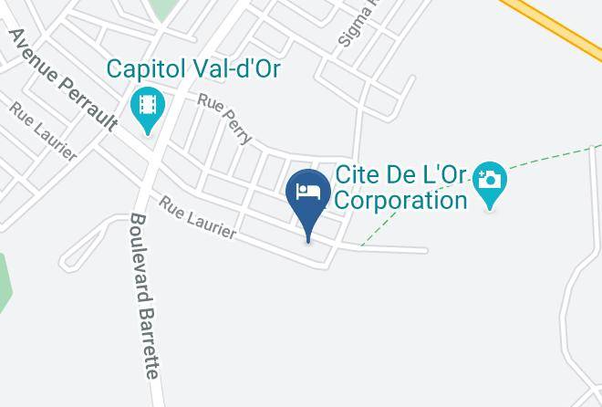 La Vallee De L Or Regional County Municipality - Auberge De L'orpailleur Maps