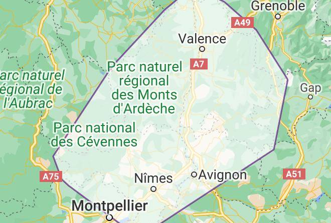 Ardeche - Auberge Du Pont De Vagnas Maps