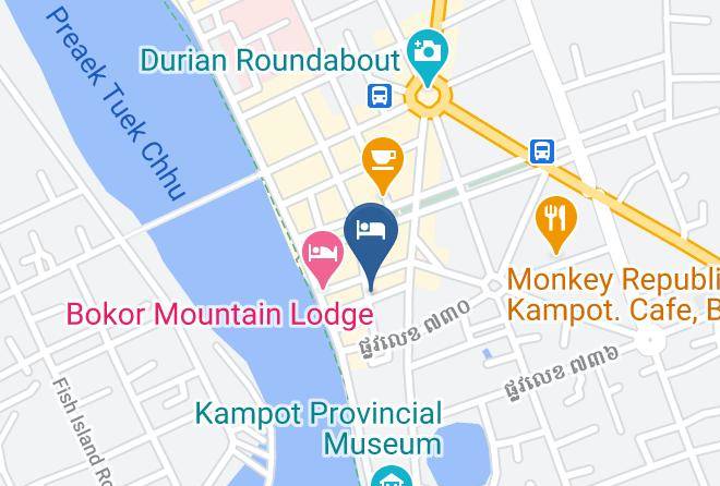 Kampot Town - Auberge Du Soleil Maps