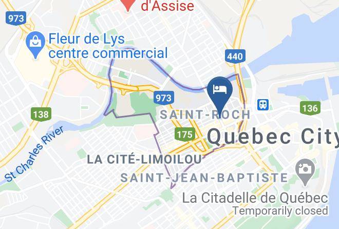 Capitale Nationale - Auberge Jeunesse Quebec Central Maps