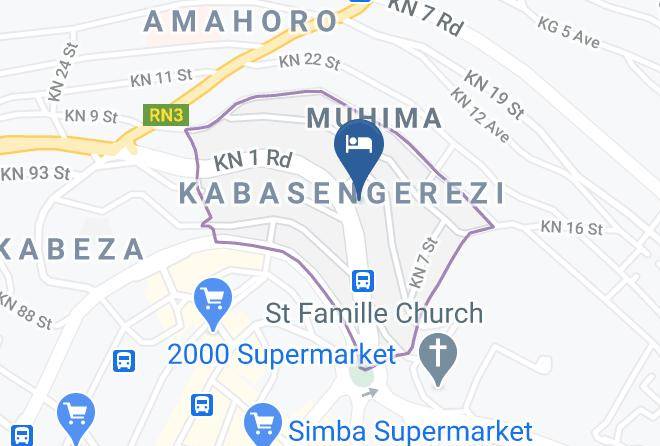 Kigali - Auberge La Caverne Maps