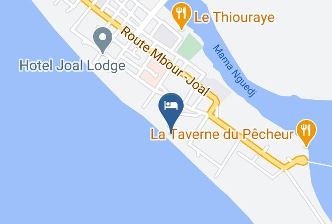 Mbour - Auberge Le Djembe Maps