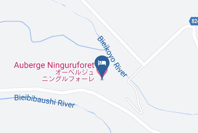 Biei Townkamikawa District - Auberge Ninguruforet Maps