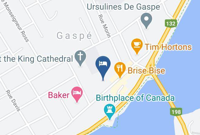 La Cote De Gaspe Regional County Municipality - Auberge Sous Les Arbres Maps