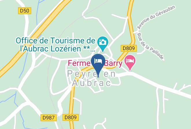 Lozere - Aubrac Hotel Maps