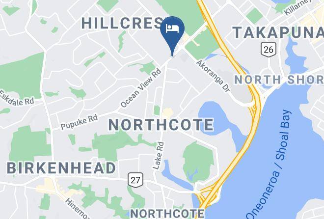 Auckland - Auckland North Shore Motels & Holiday Park Maps
