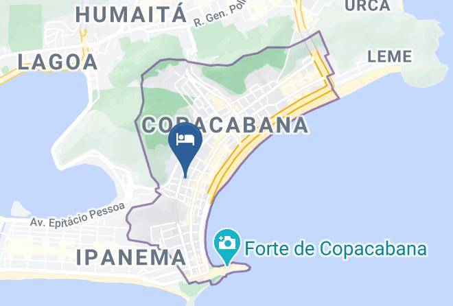 Augusto's Copacabana Hotel Map
