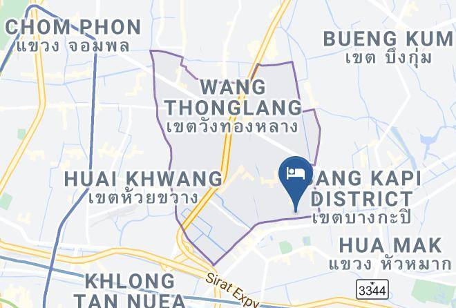 Aunchaleena Hotel Map - Bangkok City - Wang Thonglang