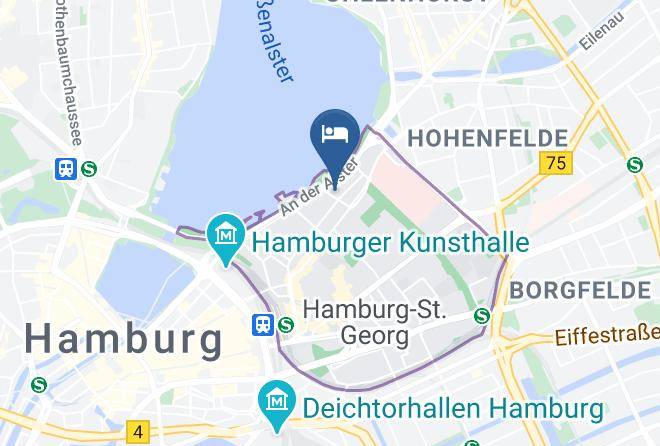 Stadt Hamburg - Aussen Alster Hotel Maps