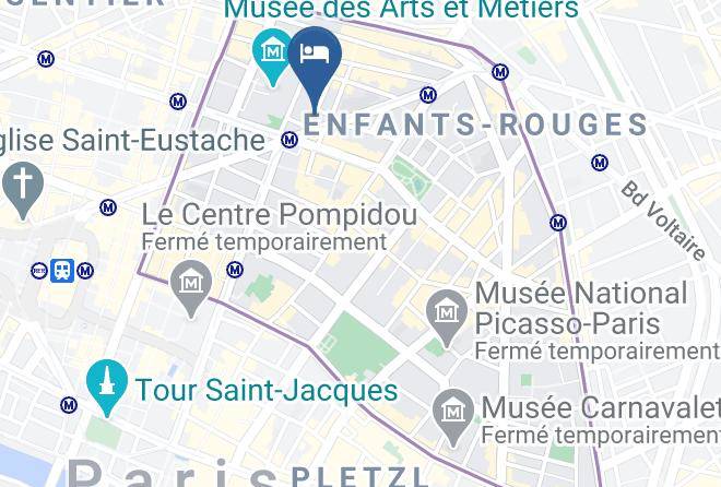Austin's Arts Et Metiers Hotel Map