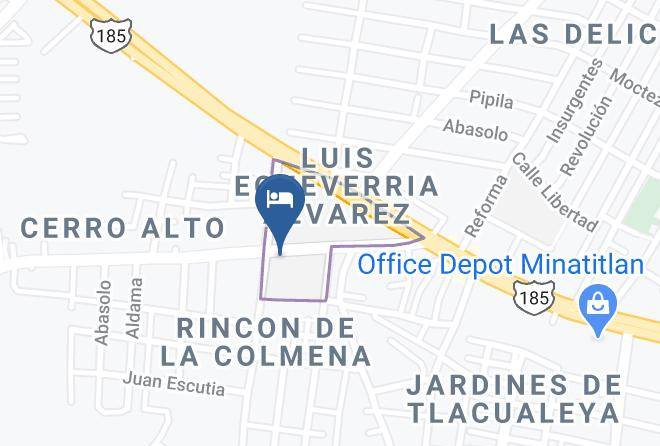 Minatitlan - Auto Hotel C5c Cabanas Cinco Continentes Maps