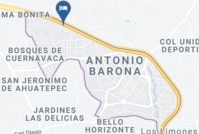 Cuernavaca - Auto Hotel Lunada Maps