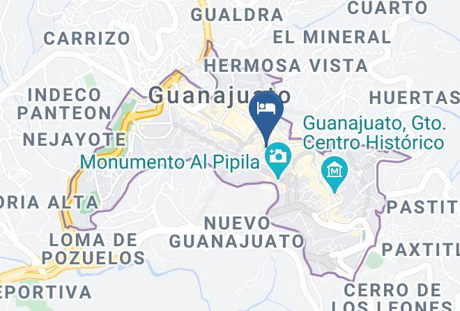 Guanajuato City Centre - Auto Hotel Luz De Luna Maps