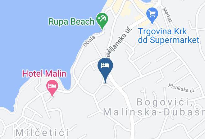 Malinska Dubasnica - Autokamp Draga Maps