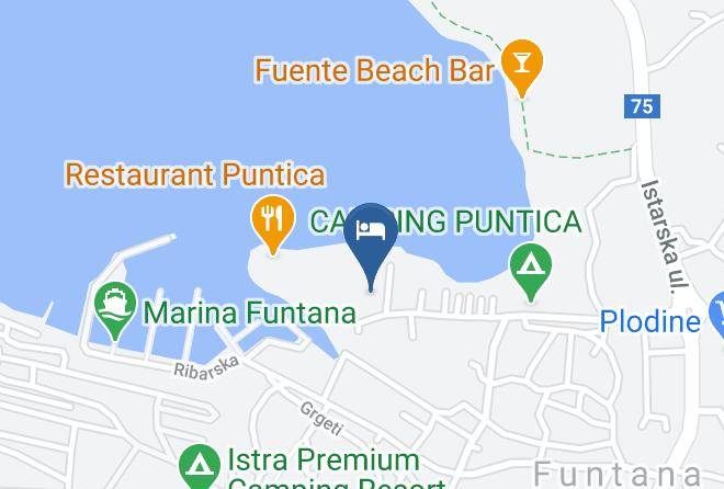 Funtana - Autokamp Puntica Maps