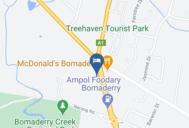 Avaleen Lodge Motor Inn Map